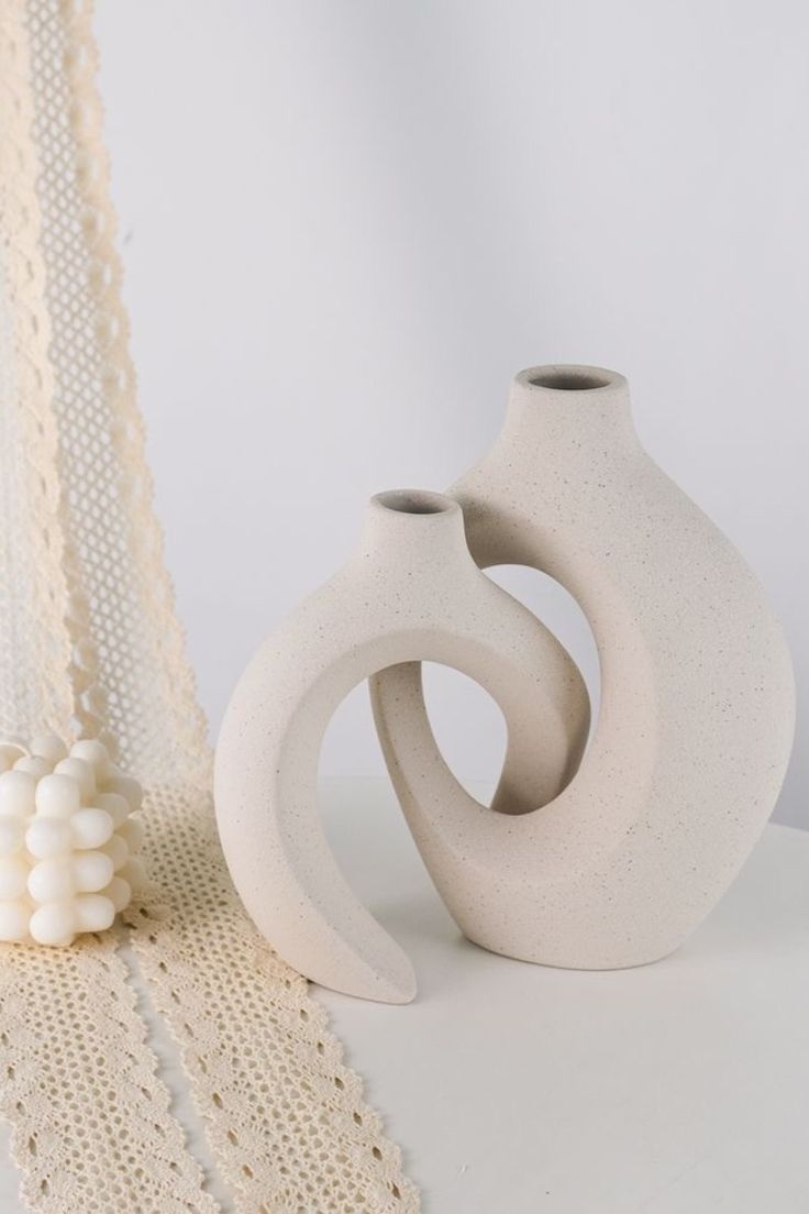 Set de 2 Floreros de Cerámica