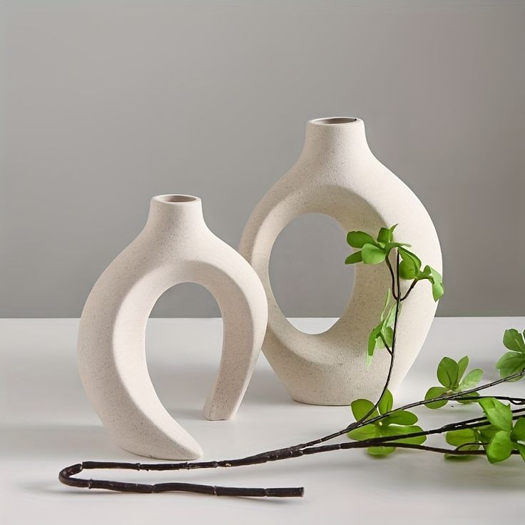 Set de 2 Floreros de Cerámica