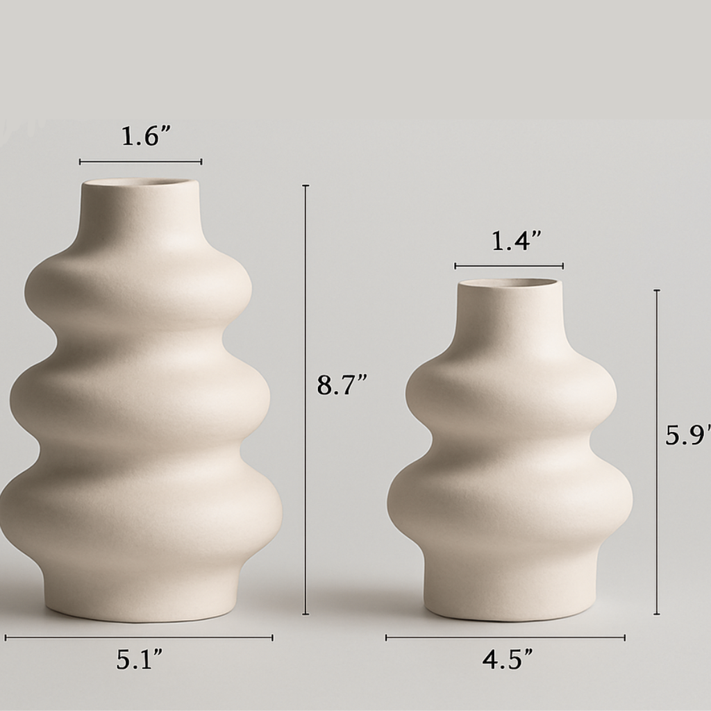 Conjunto de 2 Jarrones Cerámicos contemporáneos