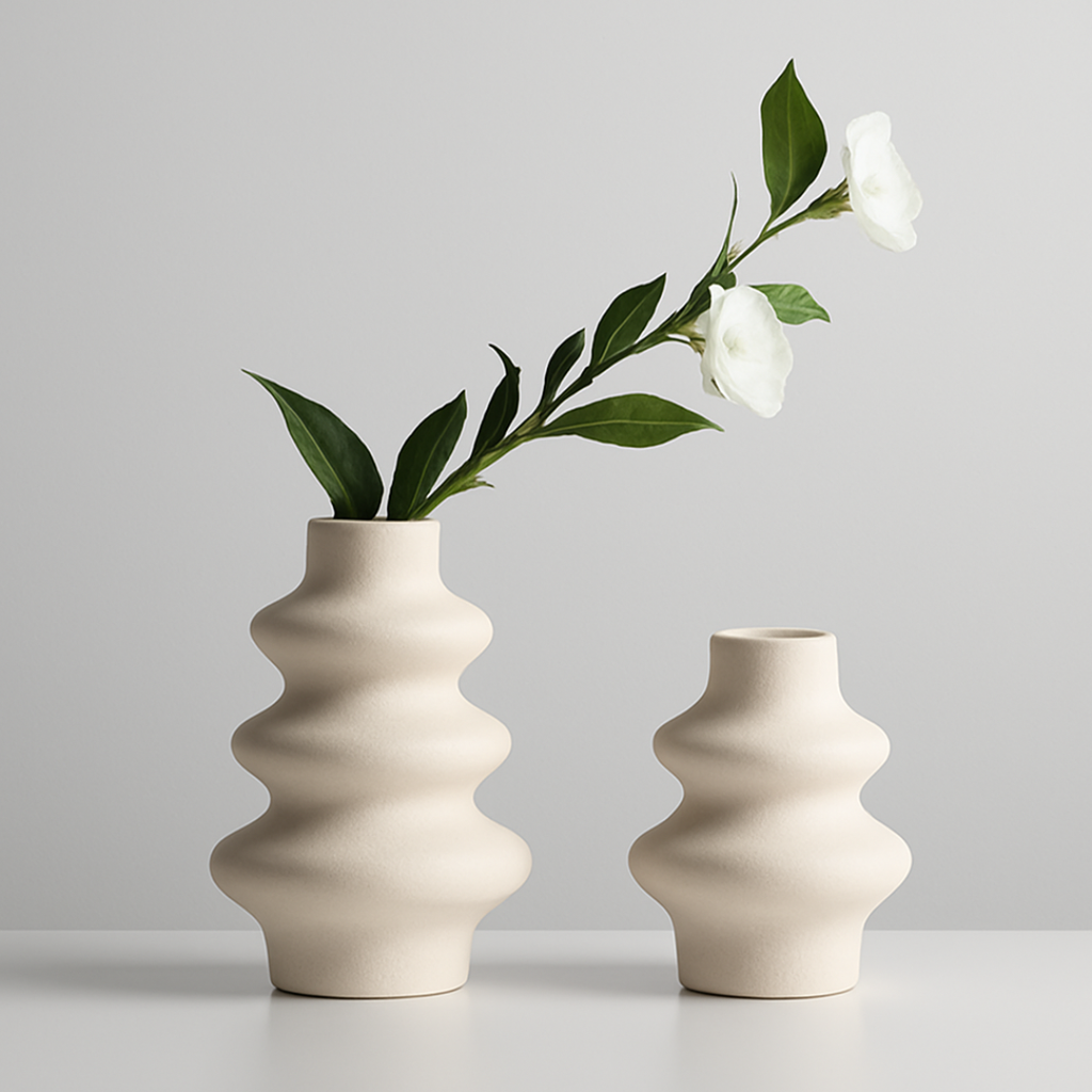 Conjunto de 2 Jarrones Cerámicos contemporáneos